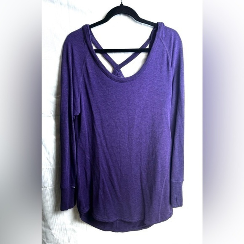 Athleta Plus Size Nirvana Yoga Long Tunic Purple Size 2X